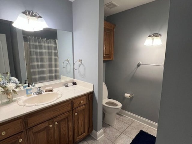 3411 Meadowcrest Dr, Murfreesboro, TN 37129 - bathroom with tile patterned flooring, toilet, vanity, and baseboards