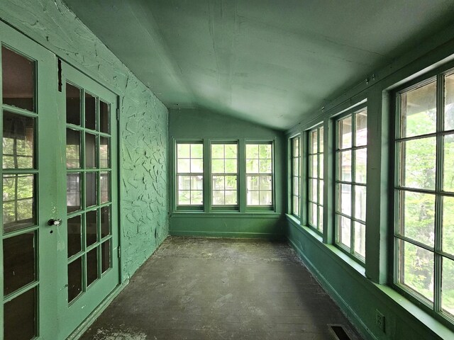 4 Mother Goose Vlg, Lookout Mountain, GA 30750 - unfurnished sunroom with vaulted ceiling and plenty of natural light