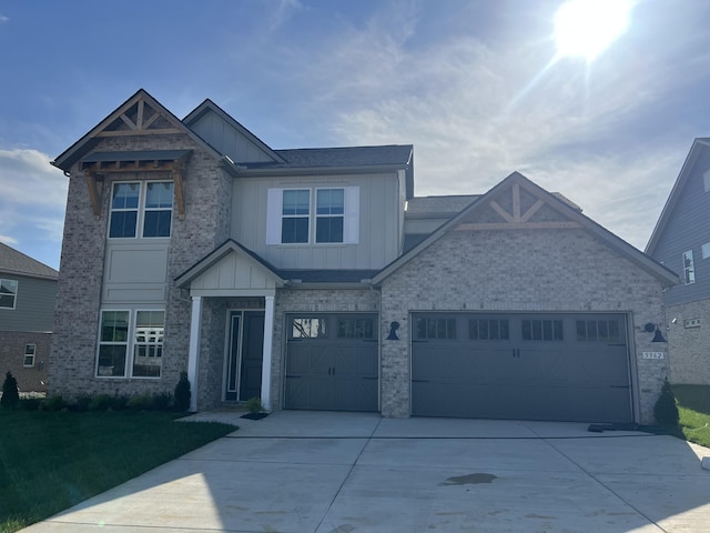 5959 Hunt Valley Dr, Spring Hill, TN 37174 - craftsman-style home featuring board and batten siding, driveway, and a garage