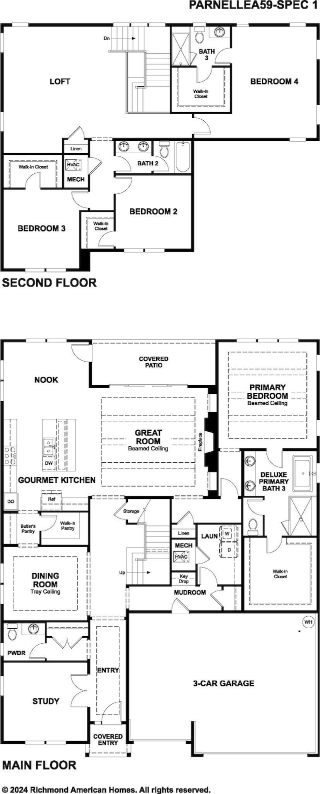 5959 Hunt Valley Dr, Spring Hill, TN 37174 - floor plan / room layout