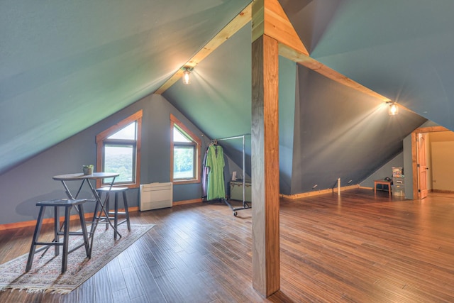 1271 Bivins Rd, Lewisburg, TN 37091 - additional living space featuring vaulted ceiling, baseboards, and wood finished floors