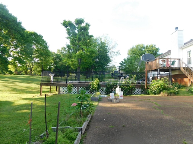 1129 Adam Dr, Cottontown, TN 37048 - view of yard featuring a deck