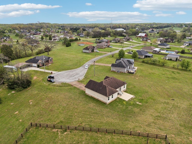 aerial view of residential area