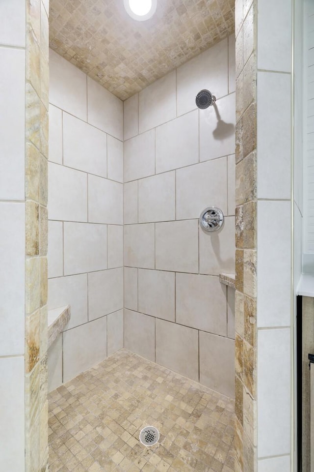 full bathroom featuring a tile shower