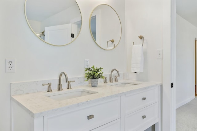 full bathroom with double vanity