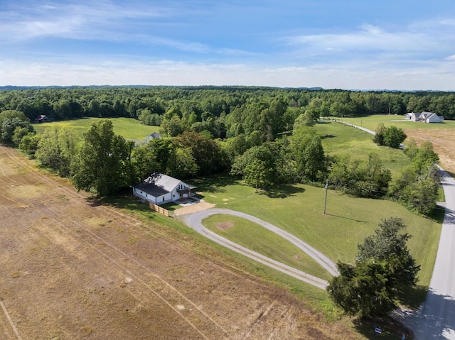 overview of rural landscape featuring a heavily wooded area