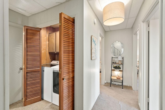 698 Crestview Dr, Sparta, TN 38583 - washroom featuring cabinet space, independent washer and dryer, and light carpet