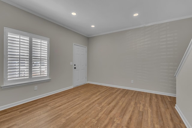 2732 Linmar Ave, Nashville, TN 37215 - unfurnished room featuring ornamental molding, wood finished floors, baseboards, and recessed lighting