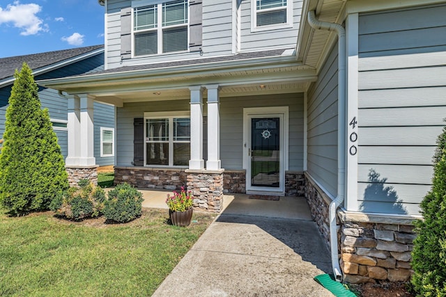 400 Tonalist Way, Smyrna, TN 37167 - entrance to property featuring covered porch and stone siding