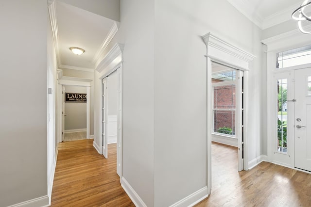 905 W Sagefield Dr, Smyrna, TN 37167 - foyer featuring crown molding, light wood-type flooring, and baseboards