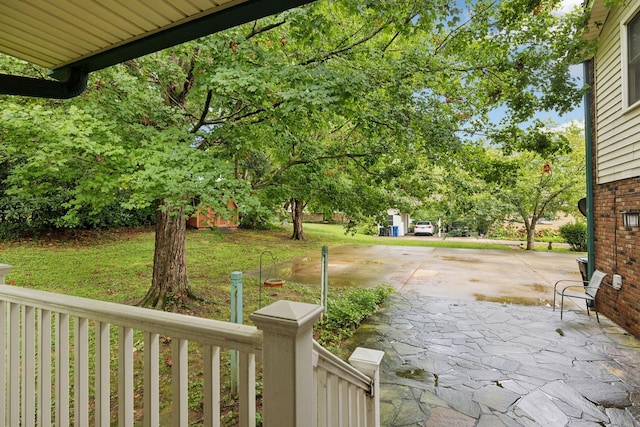 view of yard with a patio area