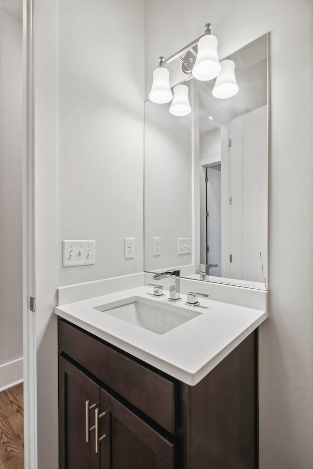 1211A Sigler St, Nashville, TN 37203 - bathroom featuring vanity and wood finished floors