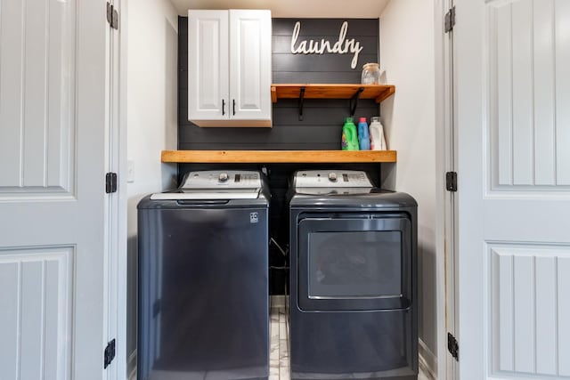 7919 Natahna Ct, Murfreesboro, TN 37127 - laundry area with cabinet space and washing machine and dryer