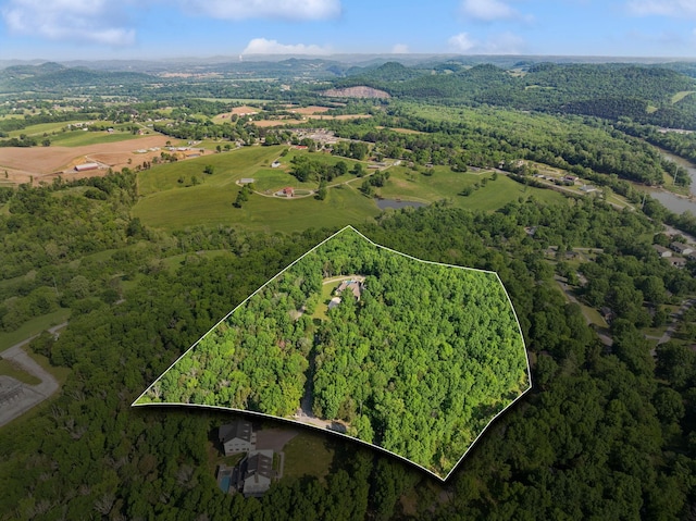 150 Valley Vista Dr, Carthage, TN 37030 - aerial overview of property's location with a forest and property boundaries highlighted