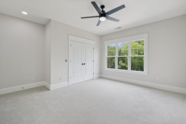 150 Valley Vista Dr, Carthage, TN 37030 - unfurnished bedroom featuring carpet, baseboards, a closet, ceiling fan, and recessed lighting