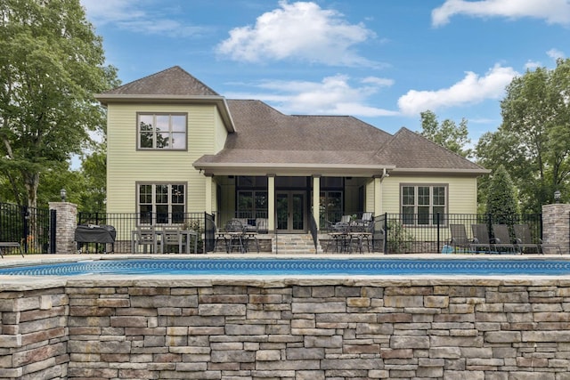 150 Valley Vista Dr, Carthage, TN 37030 - view of swimming pool with french doors and grilling area