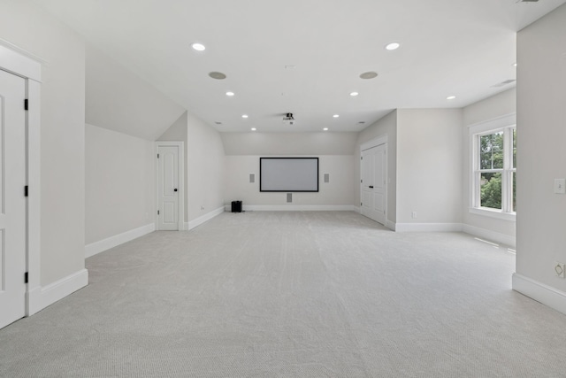 150 Valley Vista Dr, Carthage, TN 37030 - home theater room featuring light colored carpet, recessed lighting, and baseboards