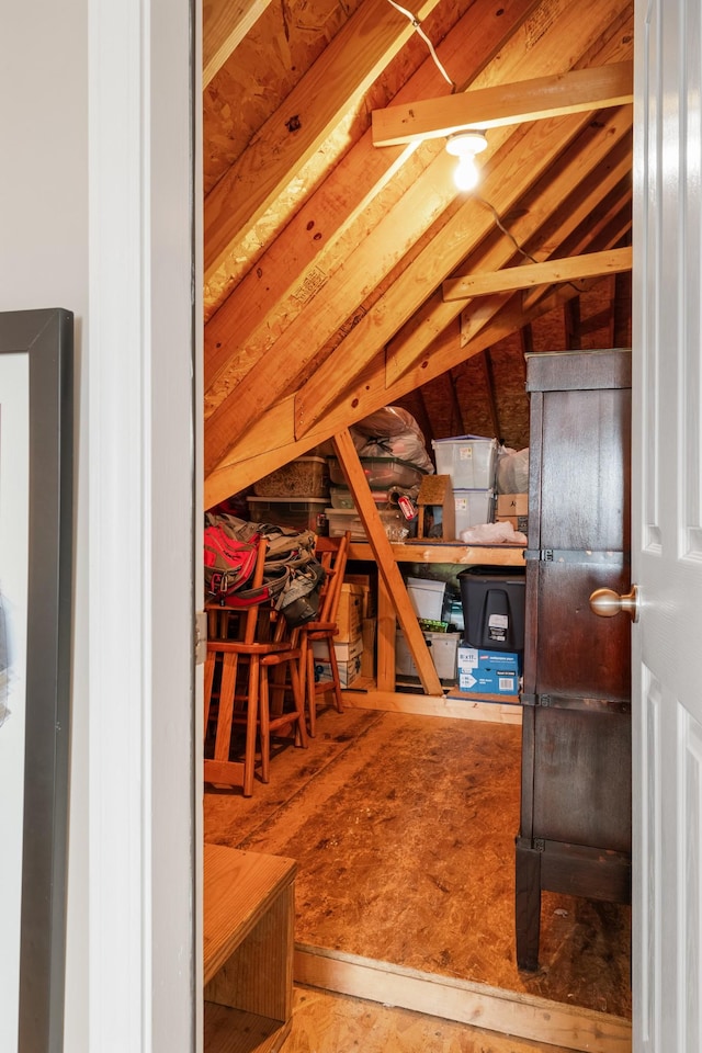 view of attic