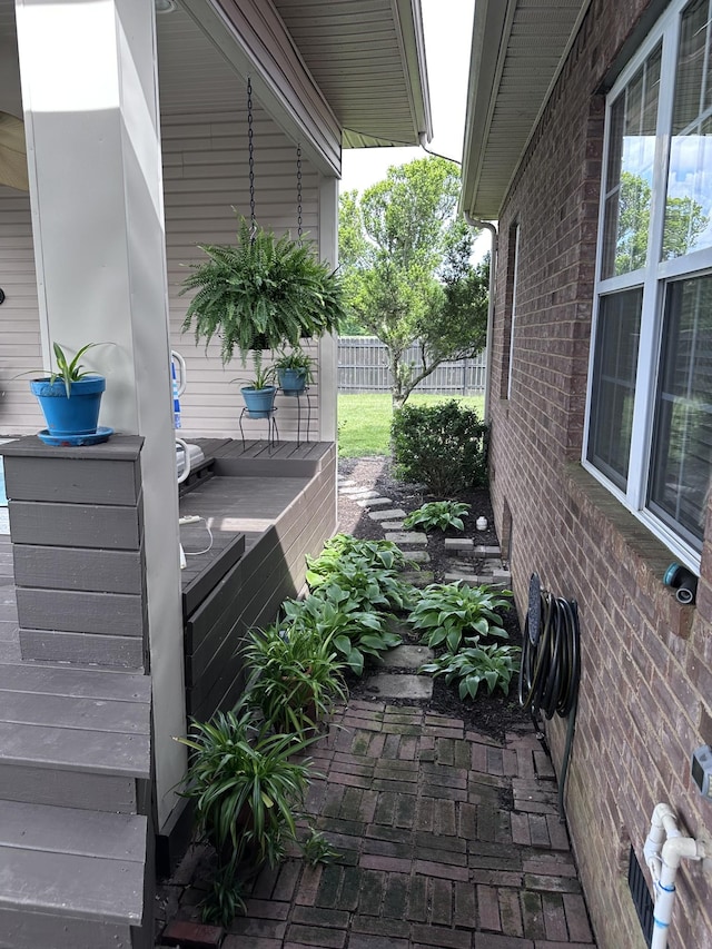 view of patio / terrace with fence