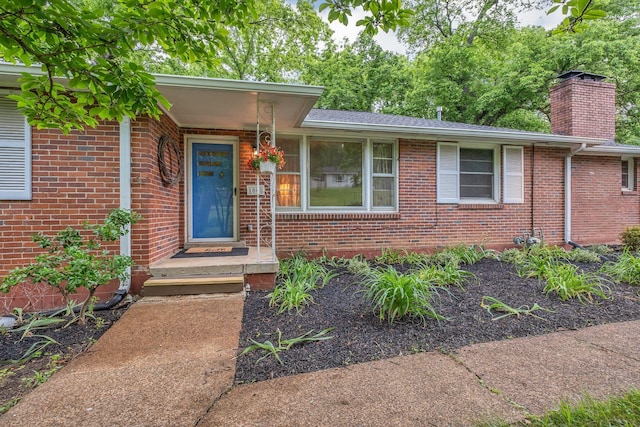 1008 Downey Dr, Nashville, TN 37205 - view of front of home featuring a chimney and brick siding