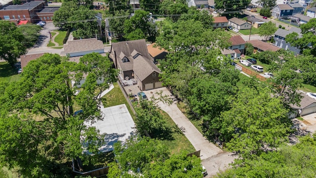 aerial view of property's location featuring nearby suburban area