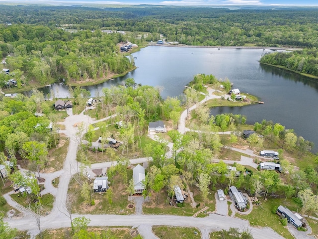 61 Sunset Ct, Tracy City, TN 37387 - aerial overview of property's location featuring a heavily wooded area and a nearby body of water