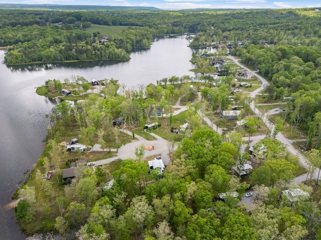 61 Sunset Ct, Tracy City, TN 37387 - aerial view of property and surrounding area with a heavily wooded area and a nearby body of water