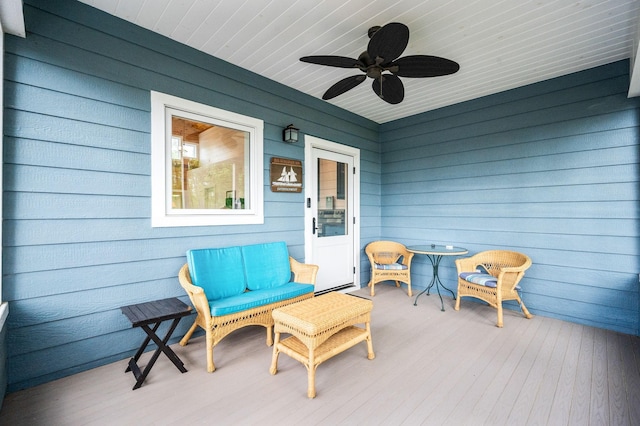 61 Sunset Ct, Tracy City, TN 37387 - deck featuring ceiling fan