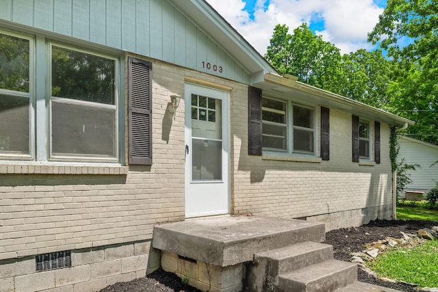 1003 Copper Still Cir, Kingston Springs, TN 37082 - property entrance with brick siding and crawl space