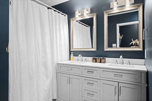 full bath featuring double vanity