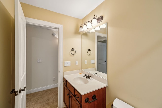 1015 Kingman Ave, Murfreesboro, TN 37129 - half bathroom with toilet, vanity, and baseboards