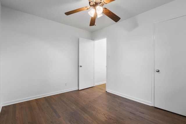 2851 Cooper Creek Rd, Woodlawn, TN 37191 - spare room with ceiling fan, wood finished floors, and baseboards