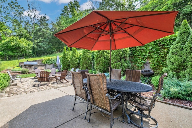1764 Warren Hollow Rd, Nolensville, TN 37135 - view of patio / terrace with outdoor dining area and view of scattered trees