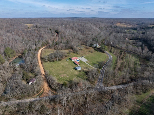 8310 Dog Creek Rd, Primm Springs, TN 38476 - aerial overview of property's location with a forest and rural landscape