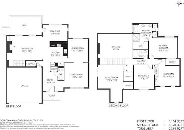 1423 Clairmonte Cir, Franklin, TN 37064 - home floor plan