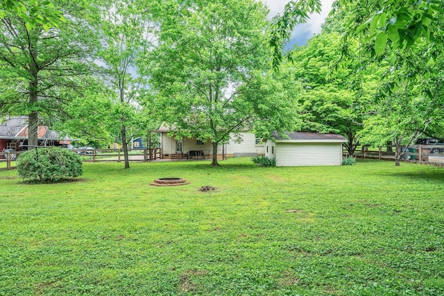 215 Wheeler Ave, Nashville, TN 37211 - view of yard with a fire pit