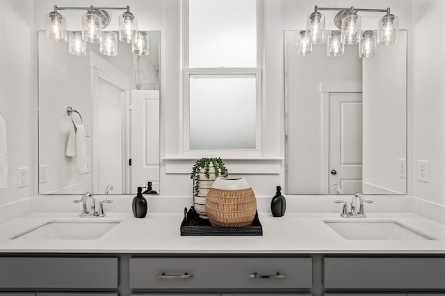 full bath featuring double vanity