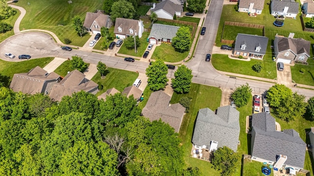 aerial view of residential area