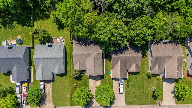 aerial view of residential area