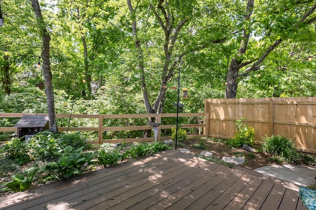 wooden terrace with fence