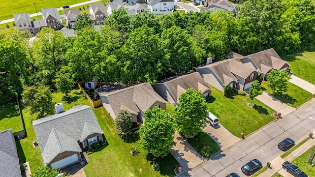aerial view of residential area