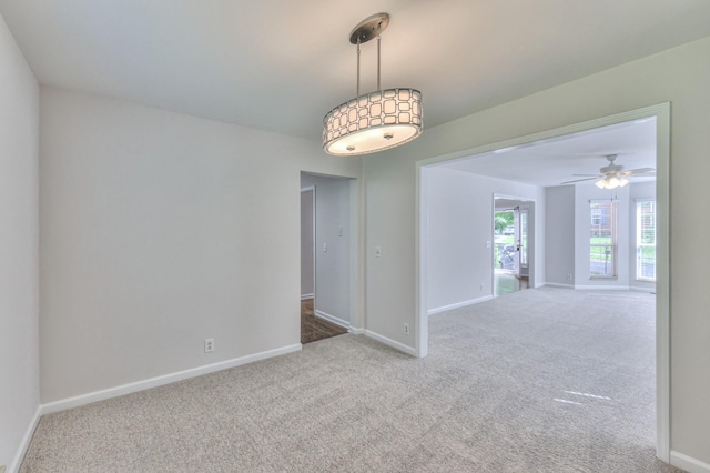 408 Parish Pl, Franklin, TN 37067 - carpeted empty room featuring baseboards and a ceiling fan