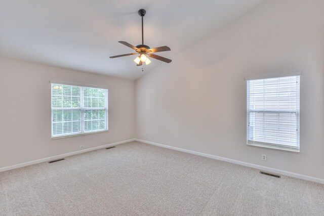 408 Parish Pl, Franklin, TN 37067 - unfurnished room featuring carpet, ceiling fan, vaulted ceiling, and baseboards
