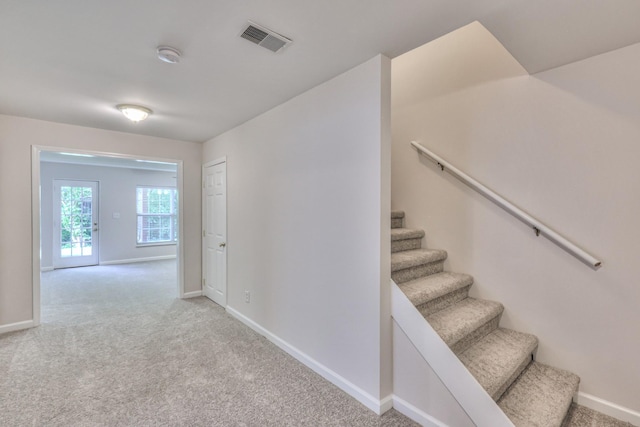 408 Parish Pl, Franklin, TN 37067 - stairs with baseboards and carpet floors