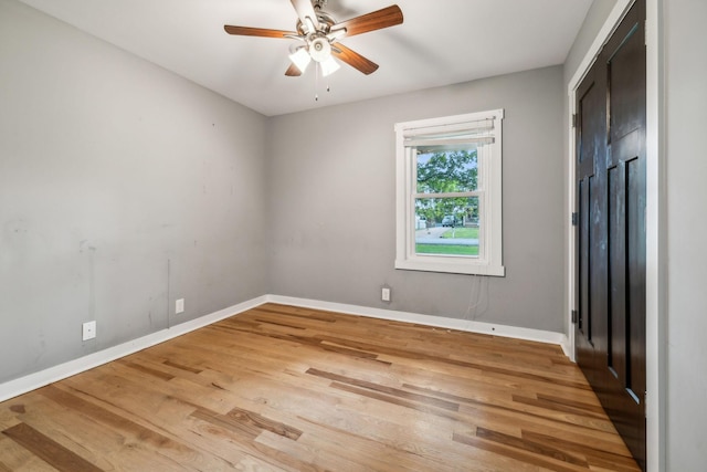 4408 Alpine Way, Murfreesboro, TN 37129 - unfurnished bedroom with wood finished floors, baseboards, and ceiling fan