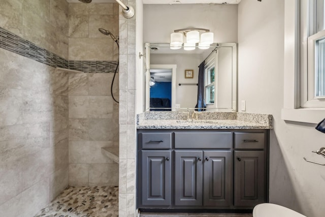 4408 Alpine Way, Murfreesboro, TN 37129 - bathroom with tiled shower, vanity, and toilet