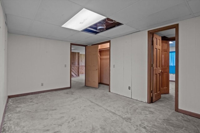 4410 Trace Creek Rd, Mc Ewen, TN 37101 - unfurnished bedroom featuring a paneled ceiling, carpet, and a closet