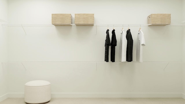 view of walk in closet