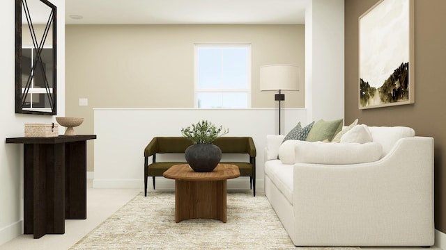 sitting room with baseboards