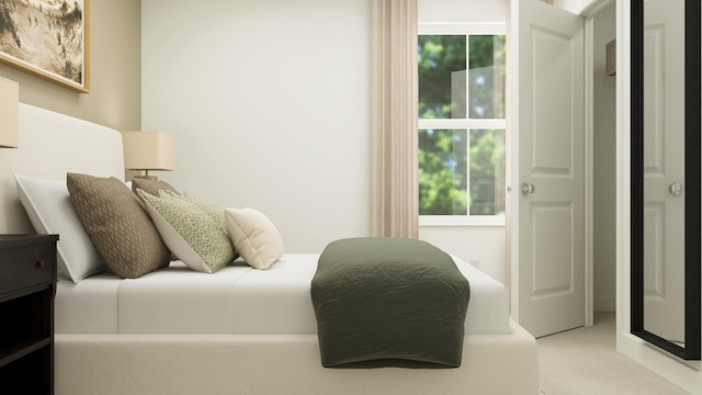 bedroom with carpet floors